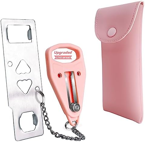 AceMining Portable Door Lock Home Security Door Locker Travel Lockdown Locks for Additional Safety and Privacy Perfect for Traveling Hotel Home Apartment College-Pink(1 Pack) AceMining Portable Door Lock Home Security Door Locker Travel Lockdown Locks for Additional Safety and Privacy Perfect for Traveling Hotel Home Apartment College-Pink(1 Pack)