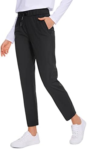 CRZ YOGA Womens 4-Way Stretch Ankle Golf Pants – 7/8 Dress Work Pants Pockets Athletic Travel Casual Lounge Workout
