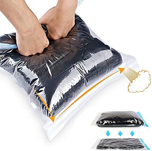 Compression Bags – Travel Accessories – 10 Pack Space Saver Bags – No Vacuum or Pump Needed – Vacuum Storage Bags for Travel Essentials – Home Packing-Organizers (Blue) Compression Bags – Travel Accessories – 10 Pack Space Saver Bags – No Vacuum or Pump Needed – Vacuum Storage Bags for Travel Essentials – Home Packing-Organizers (Blue)