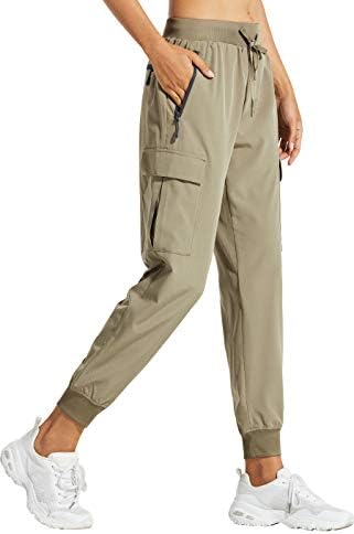 Libin Women’s Cargo Joggers Lightweight Quick Dry Hiking Pants Athletic Workout Lounge Casual Outdoor