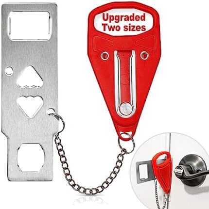 Mega Format Hotel Door Locks for Travelers: Portable Door Locks – Travel Essentials – Hotel Safety Door Lock – Door Latch Lock for Apartment Security & College Dorms – Portable Door Lock for Travel