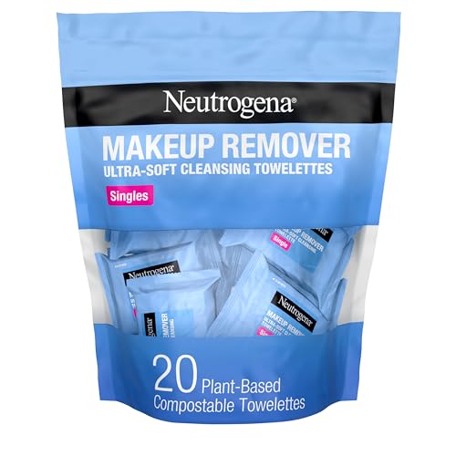Neutrogena Makeup Remover Wipes, Individually Wrapped Daily Face Wipes for Waterproof Makeup, Travel & On-the-Go Singles, 20 Count Neutrogena Makeup Remover Wipes, Individually Wrapped Daily Face Wipes for Waterproof Makeup, Travel & On-the-Go Singles, 20 Count