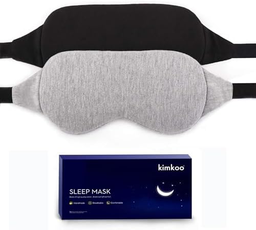 Sleep Mask-Eye Mask for Sleeping, Sleeping Mask Blocking Out Light Perfectly for Women and Men, Soft and Comfortable Blindfold for Travelling, with Pouch (Black+Gray) Sleep Mask-Eye Mask for Sleeping, Sleeping Mask Blocking Out Light Perfectly for Women and Men, Soft and Comfortable Blindfold for Travelling, with Pouch (Black+Gray)