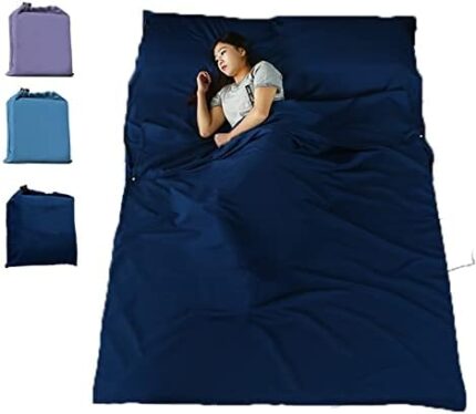 Sleeping Bag Liner Portable Travel Camping Sheets Lightweight and Compact Sleeping Sack Sheets for Adults Comfortable Liners for Traveling Hotel Camping Picnic Hostels Backpacking