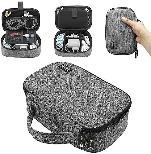 sisma Travel Cords Organizer Universal Small Electronic Accessories Carrying Bag for Cables Adapter USB Sticks Leads Memory Cards, Grey 1680D-Fabrics SCB17092B sisma Travel Cords Organizer Universal Small Electronic Accessories Carrying Bag for Cables Adapter USB Sticks Leads Memory Cards, Grey 1680D-Fabrics SCB17092B