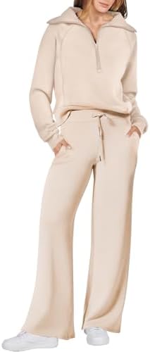 ANRABESS Women 2 Piece Outfits Sweatsuit Oversized Sweatshirt Sweatpants Tracksuit Sweat Lounge Matching Set 2024 Fall Trendy