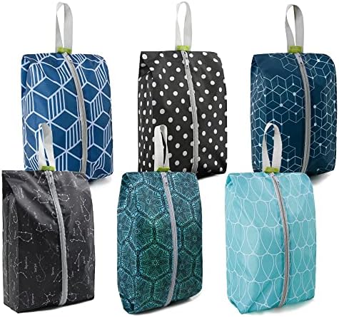 BeeGreen Shoe Organizer Shoe Bags For Travel with Zipper Closure, Shoe Storage Organizer with Handle Travel Bags, Green Blue Lightblue-Geometry, Large, Green Blue Lightblue-geometry BeeGreen Shoe Organizer Shoe Bags For Travel with Zipper Closure, Shoe Storage Organizer with Handle Travel Bags, Green Blue Lightblue-Geometry, Large, Green Blue Lightblue-geometry