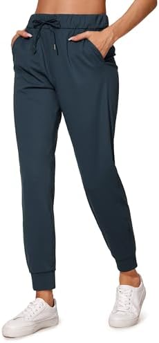 CRZ YOGA 4-Way Stretch Workout Joggers for Women 28″ – Casual Travel Pants Lounge Athletic Joggers with Pockets