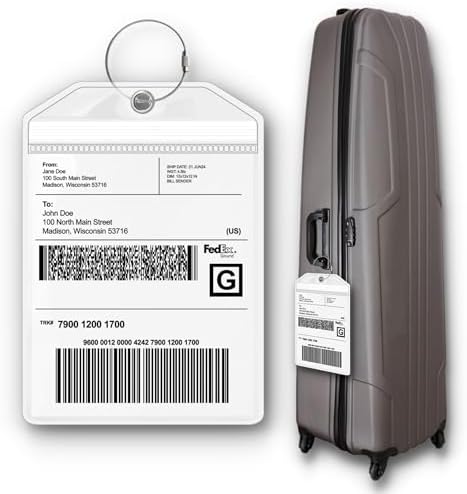 Golf Bag Luggage Tag – Extra Large 9″ x 6″, Waterproof Plastic Zipper Pouch, PVC Bag Tags for Golf Bag – Sealable Label Holder for Golf Bag (1 Pack) Golf Bag Luggage Tag – Extra Large 9″ x 6″, Waterproof Plastic Zipper Pouch, PVC Bag Tags for Golf Bag – Sealable Label Holder for Golf Bag (1 Pack)