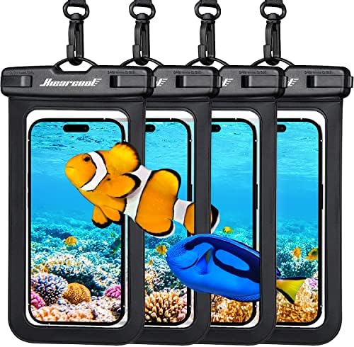 Hiearcool Waterproof Pouch for iPhone, Waterproof Phone Bag Travel Essentials Cruise Accessories Must Haves-4Pack Black Hiearcool Waterproof Pouch for iPhone, Waterproof Phone Bag Travel Essentials Cruise Accessories Must Haves-4Pack Black