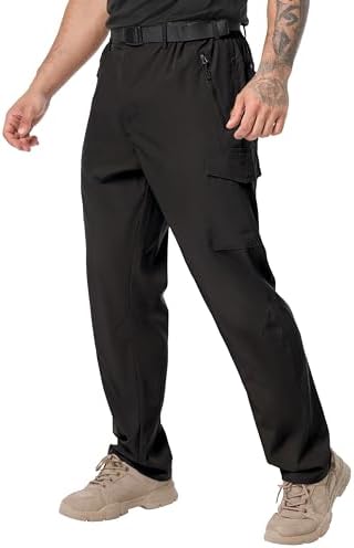 Hiking Pants Men Lightweight Travel Pants for Men Quick Dry Mens Fishing Pants Water Resistant Cargo Work Pants