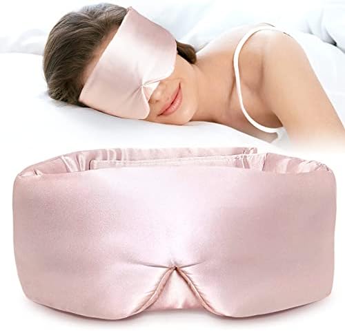 LitBear Silk Sleep Mask for Side Sleeper, Eye Mask Sleeping for Women Men 100% 22 Momme Pure Mulberry Silk, Face-Hugging Padded Silk Eye Cover for Sleeping with Adjustable Band (Pink) LitBear Silk Sleep Mask for Side Sleeper, Eye Mask Sleeping for Women Men 100% 22 Momme Pure Mulberry Silk, Face-Hugging Padded Silk Eye Cover for Sleeping with Adjustable Band (Pink)