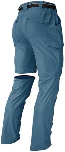 Men’s Hiking Pants Convertible Zip Off Lightweight Waterproof Quick Dry Outdoor Fishing Travel Safari Camping