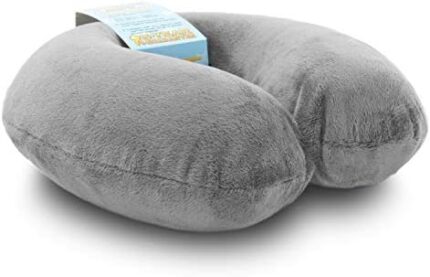 Neck Pillow for Traveling, Comfort Pal Memory Foam Travel Pillow with Carry Bag and Washable Cover – Eliminate Neck Pain in Cars, Planes, or when Sleeping at Home