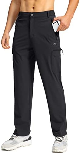 Pudolla Men’s Hiking Cargo Pants Lightweight Outdoor Travel Pants for Men with Multi-Pockets for Fishing Camping Work