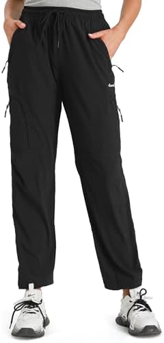 Seamaid Women’s Hiking Pants Quick Dry Lightweight Water Resistant Cargo Pants with Zipper Pockets Travel Outdoor