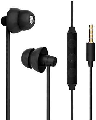Sleep Headphones, MAXROCK Ultra Soft Comfortable In-ear Earphones w Mic and Volume Control Sound Blocking Earplugs Earbuds for Sleeping, Snoring, Bedtime, Relaxation, Air Travel, Insomnia & Meditation