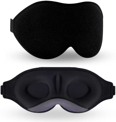 Sleep Mask Blackout Eye Mask Blindfold Light Blocking for Home, Travel, Sleeping, Meditation, Shift Work (Black) Sleep Mask Blackout Eye Mask Blindfold Light Blocking for Home, Travel, Sleeping, Meditation, Shift Work (Black)