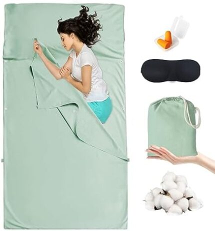 Sleeping Bag Liner Camping & Travel Sheets for Adults – Hostels & Traveling Sleep Sack