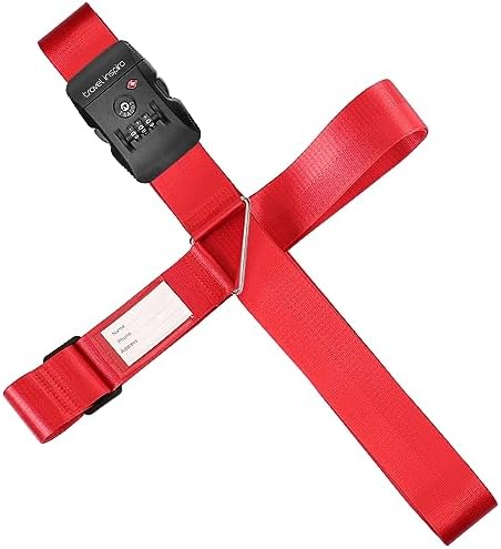 Travel Inspira Luggage Straps TSA Approved Suitcase Belt Adjustable Length 3-Dial Combination Lock and Cross Luggage Suitcase Security – Red Travel Inspira Luggage Straps TSA Approved Suitcase Belt Adjustable Length 3-Dial Combination Lock and Cross Luggage Suitcase Security – Red