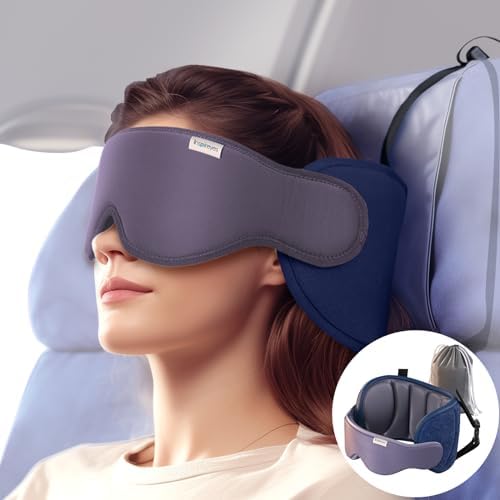Travel Pillows for Airplanes, FSA HSA Eligible Approved Travel Accessories for Long Flight, Car Travel Pillow for Kids, Eye Mask for Sleeping Airplane, Dark Grey Travel Pillows for Airplanes, FSA HSA Eligible Approved Travel Accessories for Long Flight, Car Travel Pillow for Kids, Eye Mask for Sleeping Airplane, Dark Grey