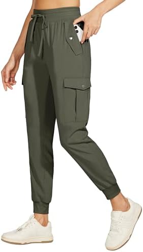 Willit Women’s Cargo Joggers Lightweight Hiking Pants Quick Dry Athletic Workout Travel Casual Pants with Pockets