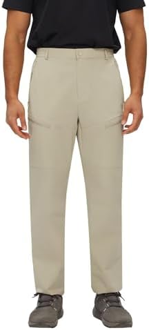 Men’s Hiking Pants Travel Lightweight Breathable Athletic Fishing with 5pcs Zipper Pockets